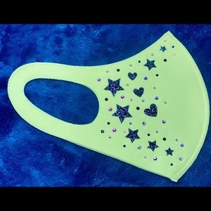 Beautiful handmade rhinestone face mask